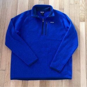 Patagonia Better Sweater Mens XL Fleece Quarterzip 2016 Rare Royal Blue Gorp